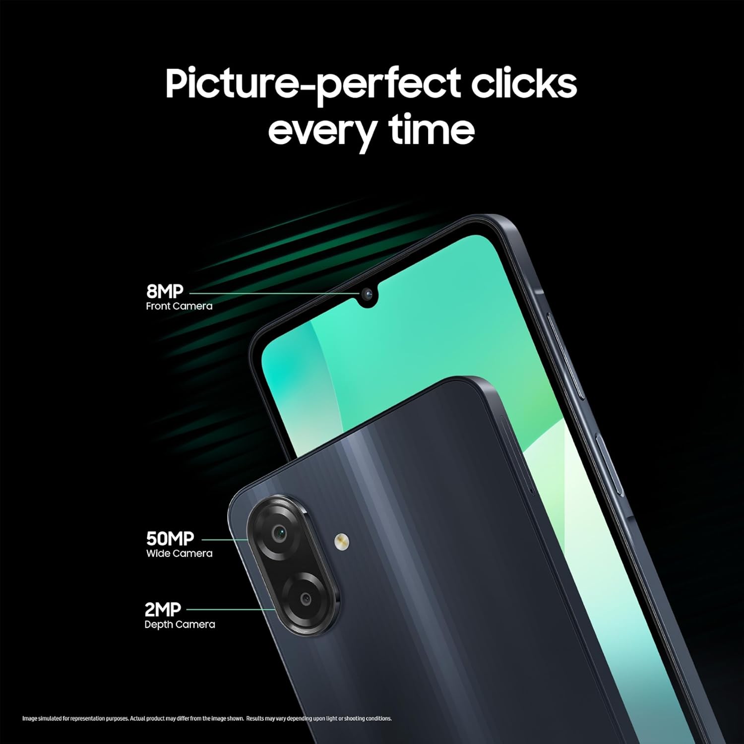 Samsung Galaxy M07 Mobile (Black, 4GB RAM, 64GB Storage) | MediaTek Helio G99 | AnTuTu 624K | IP54| 50MP Camera | 7.6mm Slim | 5000mAh Battery | 25W Fast Charging | 6 Gen OS Upgrades | Without Charger - Image 4